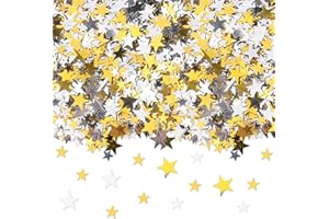 GoldRock Glitzer Streudeko Sterne Gold,3000 × Glitzersterne Konfetti Weihnachten,Streusterne Streudeko Weihnachten Silvester,Stern Konfetti,Weihnachtskonfetti Stern Deko,Tischdeko Geburtstag Hochzeit