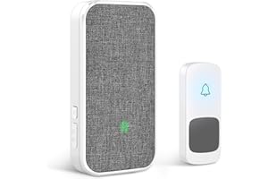 ‎CASATENA Funkklingel, Wasserdichtes Türklingel-Set, über 400 m Funkreichweite, 58 Melodien & 5 Lautstärken, Haustür Klingel mit 1 Empfängern und LED-Blitz (1 Druckknöpfen und 1 Plug-in-Empfängern)