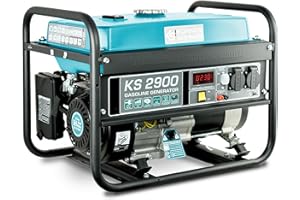 K&S Könner&Söhnen KS 2900 Générateur à essence 2900 W, 2x16A (230 V), 12 V, AVR, Groupe électrogène essence avec protection surcharge/court-circuit, indicateur huile bas, affichage LED