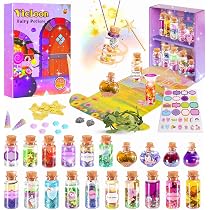 Kit de magie féérique pour enfants avec 22 bouteilles de potion, kit de fabrication de potions – Cadeau pour Halloween, Noël, anniversaire, jouets créatifs pour filles et garçons de 6, 7, 8