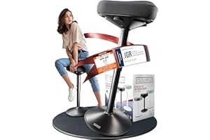 ‎CLOUVOU CLOUVOU Nexus Bürohocker ergonomisch [ORIGINAL] Stehhocker höhenverstellbar von 57cm bis 82cm - Ergonomischer Hocker Büro - Wackelhocker zur Stärkung des Rückens - Ergonomische Stehhilfe Büro