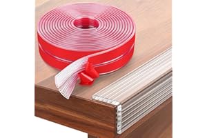 HOMREALM Kantenschutz Baby Transparent, 3M Langer (2cm breiter) Eckenschutz für Babys, Eckenschützer für Möbel, Sicherheitspuffer für Ecken und Kanten, transparentes Baby Proofing-Stoßfängerkissen