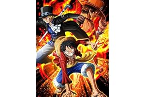 HUANNY Kit de peinture diamant Luffy à faire soi-même pour adultes et enfants, art diamant 5D en une pièce, strass en cristal pour travaux manuels, décoration de bureau à domicile