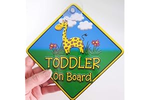 JUST THE OCCASION Toddler Garden Giraffe Non Personalised Novelty Baby on Board car Window Sign