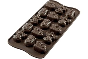 Silikomart SCG23 Choco Winter Molde de Silicona 33X27 H 15 MM, Marrón