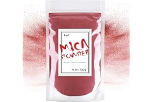 Waysroma Epoxidharz Farbe 100g, Rot Mica Pulver Natur Metallic Epoxidharz Pigment für Kunsthandwerk, Farbe, Seife, Badebomben, Schleim, Kerzen, Schmuck, Kosmetik, Nagelkunst