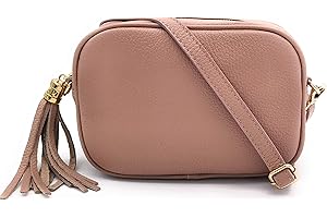 ELIOX Borsa Donna Vera Pelle Made In Italy Piccola Borsetta a Tracolla Elegante Moda Crossbody Bag Genuine Leather