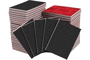 Shineboc Spugne Abrasive,Blocchi Abrasivi da 20 Pezzi,180-3000 Granulometria,lavabili e riutilizzabili,Per Lucidare Legno,Plastica, Metallo