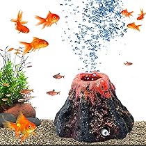 HAIMEN Aquarium Vulkaan Ornamenten, Hars Lava Vulkaan Aquarium Kleurrijke Aquarium Mountain Cave Ornament Onderwater Decoratie