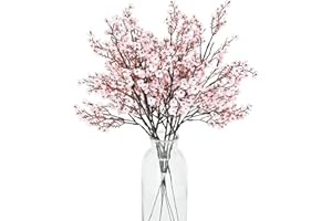 Genérico Flores 3 Unidades de 50 cm Flores Artificiales de Cerezo, Plantas Artificiales Decorativas, Decoracion para Hogar, Bodas, Fiestas, Oficinas, Balcones y Jardines (Rosa)