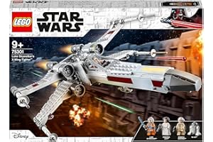 LEGO 75301 Star Wars X-Wing Fighter di Luke Skywalker, Giochi per Bambini e Bambine da 9 Anni in su, Set con Astronave Giocattolo, Minifigure della Principessa Leila e Droide R2-D2, Idee Regalo