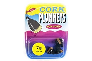 Dinsmores Non Toxic Cork Plummet Sinker - Black, 7 g (Packaging may vary )