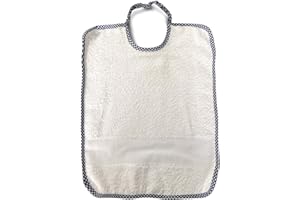 PANINI TESSUTI Bavoir nouveau-né Aïda avec élastique – 100% coton 34 x 28 cm, bleu