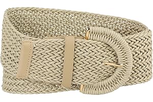 Allegra K Cinturones De Cintura Tejidos Anchos Para Mujer Cinturones Trenzados Para Vestido Con Hebilla Gruesa