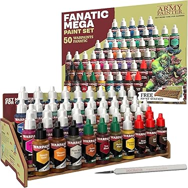 iPEAU|DND Miniature Verf Set voor Beginners-22 Waterbasis Modelverf Set met Metallic Goud&Zilver Shades en Primer DND WH40K Figuren en Terrain-Ideaal Cadeau voor Starters met 7 TTRPG Avontuur Figuren