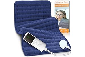 JEDWKFA Heizkissen 60 x 30 cm, Heizkissen mit Abschaltautomatik, Wärmekissen, Wärmedecke Heizdecke, 9 Temperaturstufen, Mit 4 Timer, Electric Blanket für Rücken Nacken Schulter Bauch