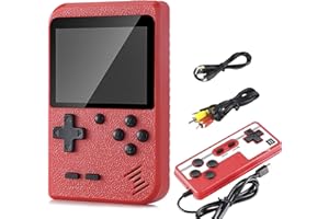 MABENDE Portable Handheld Games Console with 800 Classical Games,Mini Retro Game Player Support for Connecting TV and Two Players,1020mAh Rechargeable Battery, Present for Kids and Adult (Red)