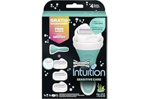 Wilkinson Sword Intuition Sensitive Care ekonomiczny zestaw golarek damskich z 3 zapasowymi ostrzami