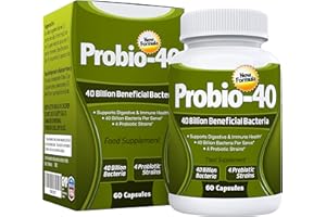 NUTRACRAFT Probio-40 40 Billion Probiotic & Prebiotic | Acidophilus Lactobacillus & FOS | Supports Colon, Bowel & Immune Health | Money Back Guarantee | 60 Vege Capsules