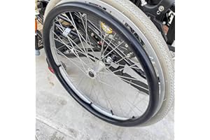 GENERIC Coperture for Bordo di Spinta for Sedia a rotelle 24"/22",1 Paio Copertura di Protezione per Anello di Spinta for Sedia a rotelle,Nero,22in