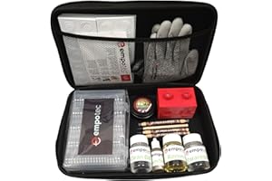 Kit completo de limpieza piezas EMPOTEC Maleta portaherramientas Productos para la restauración de hallazgos antiguos y descubrimientos con detector de metales