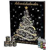 Feinkost Adventskalender für erwachsene Frauen und Männer, Weihnachtskalender mit hochwertigen Gewürzen, Senfsorten, Salzen u