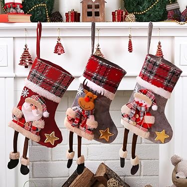 Weihnachtsstrumpf In Hundeknochen-Form – Gestrickt, 45,7 Cm Lang, Weiches Flanellfutter, Für Haustier-Geschenke & Deko