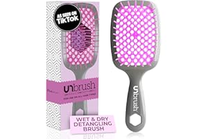 FHI HEAT Unbrush Wet & Dry Vented Detangling Hair Brush, Lavender/Grey
