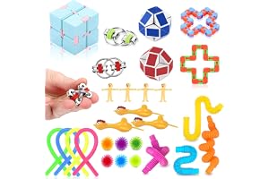 Nestling Pack 30 Fidget leksaker, klämbar stress och ångest Barnleksaker, Barnkalaspåsefyllning Fidgetleksaker, Pinatafyllnin