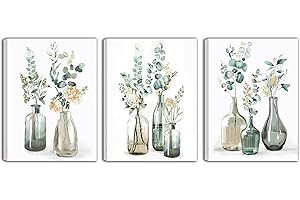 shixpiov Malen Nach Zahlen Erwachsene Blumenvase Set, 3 Teilig(30cm W x 40cm H) DIY Paint By Numbers Leinwand mit 6 Pinsel Bastelset Für Weihnachten Geschenke Deko