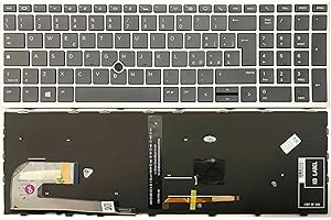 INFOELETTRONICA LO STORE DELLA CONVENIENZA E QUALITA' Tastiera Italiana per HP Elitebook 850 G5 850 G6 RETROILLUMINATA E TRACKPAD Frame Silver