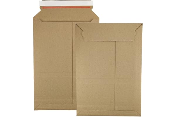 Netuno 10 enveloppes d'expédition marron B4 250 x 353 mm 354g enveloppe carton rigide pochettes d'expédition en carton ondulé emballage pour livres documents catalogues photos calendriers