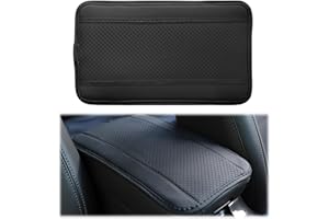 EUIOOVM Auto Mittelkonsolen Abdeckung, Universal Leder Armlehnenkissen, Wasserdicht Mittelarmlehne Pad, Bequemes Armlehne Zubehör für Autositze, für die meisten Autos SUV LKW Motorräder