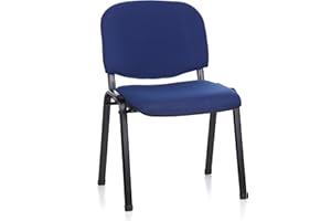 HJH Office 704010 Sedia da Conferenza Rivestita Xt 600 Con Schienale, Riunioni e Attesa, Tessuto Blu