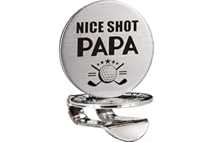 ZAKSEM Nice Shot Papa Golf Ball Marker with Magnetic Hat Clip, Golf Marker for Golf Lovers, Dad,Papa,Grandpa Golf Accessories Retirement Gift