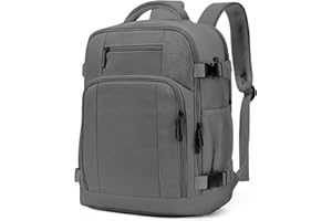 ZHXX Sac à Dos Voyage, Bagage Cabine 40x30x20 Compatible Avec Ryanair｜Wizz｜Vueling. Avec Poche Pour PC 14" Et Poche Anti-Vol.Gris