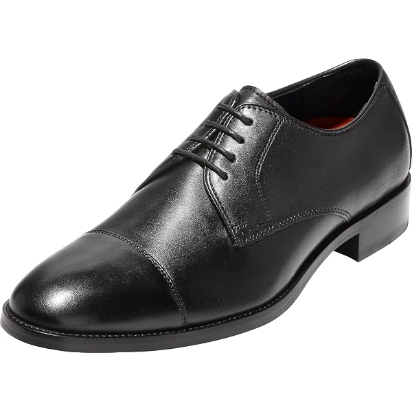 Dunross & Sons Landon Men's Oxford Dress Shoes – Black, Size 9 (Italian Leather, Rubber Sole & Breathable Lining) - View #4