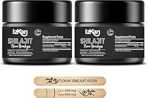IZKAN Pure Shilajit Himalayan Shilajit - 600mg 100% Natural Organic Shilajit with 85+ Trace Minerals & Fulvic Acid for Energy, Strength & Immunity, 30 Grams