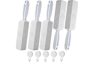 YICENMY 5 Pezzi Pietra Pomice per Marmo, Pulizia Pietra Detergente con Manico e 5 Ganci per Una Pulizia Efficace Delle Macchie, Pietra Pomice Spazzole per Bagni, Piscine Macchie Profonde