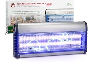 GARDIGO® Lámpara Mata-Insectos Eléctrica I Alcance de 150m² Luz Ultravioleta UV 40 W I Antimosquitos, AntiPolillas, Moscas, y Otros Insectos I Lámpara Trampa Mata Mosquitos