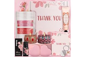PEARSHEK Thank You Gifts for Women, Pamper Sets for Women Gifts, Care Package for Her, Relaxation Bath Pamper Hamper Gift Box for Best Friend,Mum,Wife,Sister,christmas gifts(Rose)