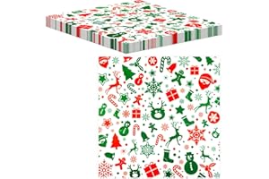 MORAINJAY Merry Christmas Greaseproof Paper - Wax Paper for Food, Wraps & Liners (30x30cm, 100 Sheets)