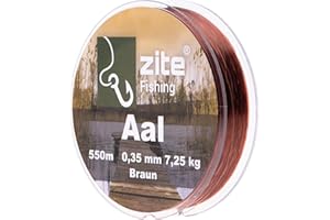 ‎ZITE Zite Fishing Angelschnur Monofil - Angelsehne 550m - Forelle Aal Hecht in zielfischgetreuen Farben - Hohe Tragkraft