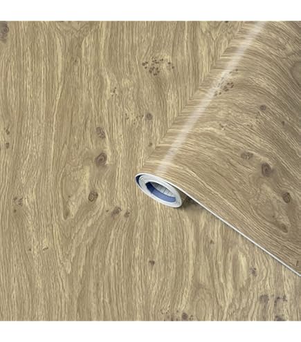thumbnail: Zelfklevende Folie Hout Look - 40cm X 5m, Eiken Design, Waterdicht Voor Keuken & Meubels
