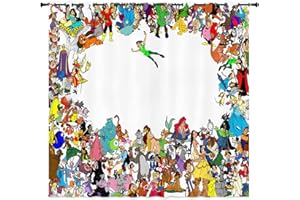 LKFFHAVD Disney Princesses Lot de 2 rideaux occultants avec impression 3D Cendrillon, Raiponce pour chambre à coucher, chambre d'enfant. 220 x 215 (l x h) 23 cm