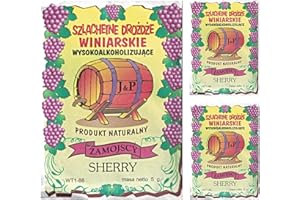 Hugbert Weinhefe Sherry für schwere Weine 100% natürlisches Produkt Hefe, Wein, 3 Stück