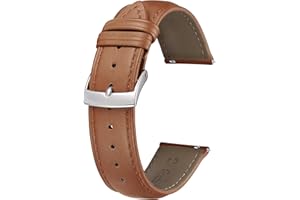 BINLUN Bracelet de Montre en Cuir Multicolore Remplacement Bracelets Montres à Dégagement Rapide pour Homme Femme Mode Watch Strap pour Montre Connectées 12mm 14mm 16mm 18mm 19mm 20mm 21mm 22mm