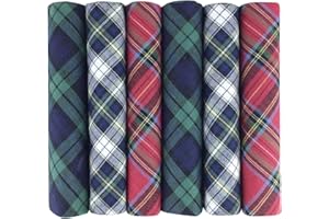 One Stop Eshop 6 paquets de mouchoirs homme mis en boîte 100% tissu coton