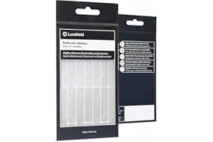 Luxshield Zestaw naklejek odblaskowych – paski – na rower, skuter, wózek dziecięcy, odblaski rowerowe