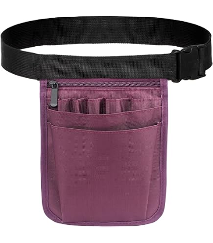 F Fityle Borsa per Infermieri, L'organizer Tascabile per Infermiere, Custodia per Forbici, Borsa per Infermieri Resistente all'Usura - Viola